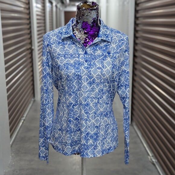 adidas Jackets & Blazers - Adidas Golf Women's Medium Blue White Athletic Zip Front Jacket NWT Grand Vista